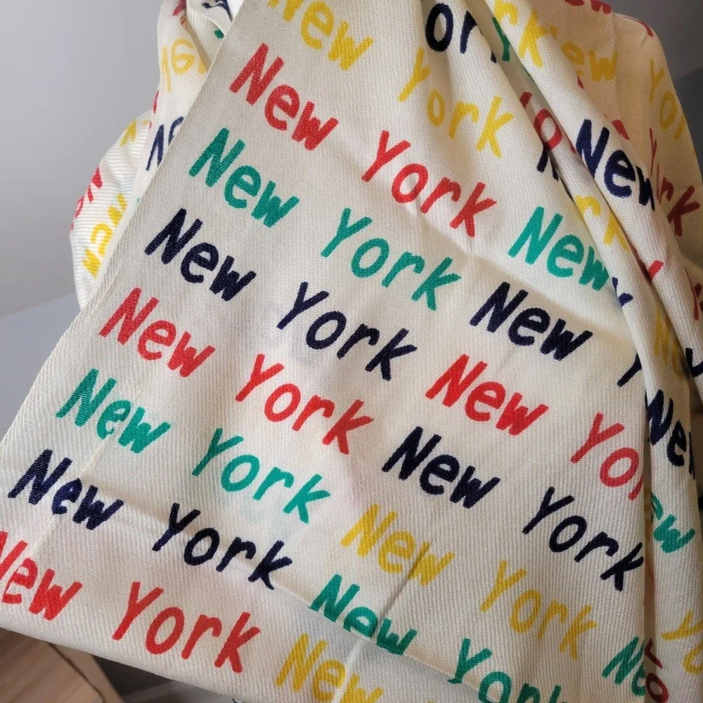 Scarf Pashmina 100% Cashmere Colorful Braided Fringe End New York Preppy‎ Modern
